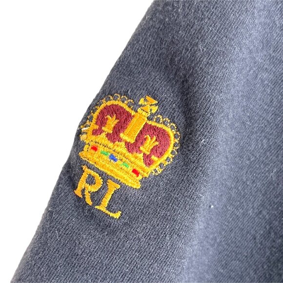 Ralph Lauren T Shirt Size X- Small Navy Blue Short Sleeve Gold Buttons  86E - Picture 6 of 7